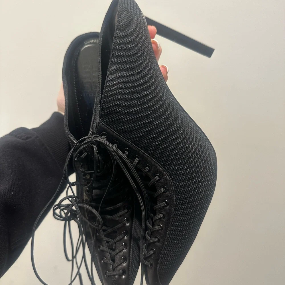 Givenchy Black Lace-Up Boots - Picture 3 of 4